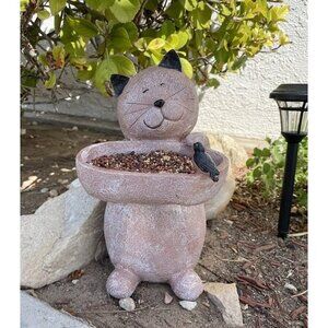 Cat Garden Statue Outdoor Decor Sculptures Figurine Gardening Lawn Ornament Gift